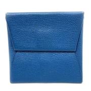 Pre-owned Leather wallets Hermès Vintage , Blue , Dames