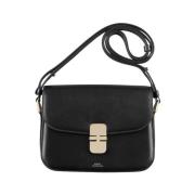 Zwarte Grace Schoudertas met Gouden Details A.p.c. , Black , Dames