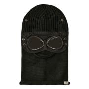 Wollen Goggle Balaclava met extrafijne wol C.p. Company , Black , Here...