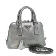 Pre-owned Leather handbags Prada Vintage , Gray , Dames