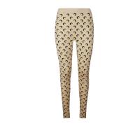 Maan Gedrukte Stijgbeugel Leggings Marine Serre , Beige , Dames