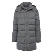 Flanellen parka gevoerd met ganzendons Boggi Milano , Gray , Heren