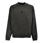 Oversized Fit Sweatshirt Donkergroen Dsquared2 , Gray , Heren