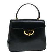 Pre-owned Leather handbags Gucci Vintage , Black , Dames