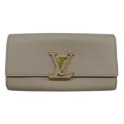 Pre-owned Leather wallets Louis Vuitton Vintage , Gray , Dames