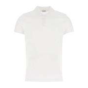 Katoenen Polo Shirt Saint Laurent , White , Heren