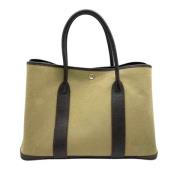 Pre-owned Canvas handbags Hermès Vintage , Beige , Dames