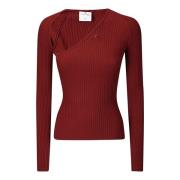 Ribgebreide Top Courrèges , Red , Dames