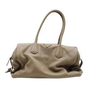 Pre-owned Leather prada-bags Prada Vintage , Gray , Dames