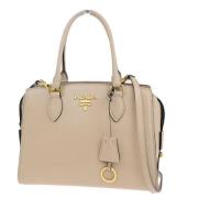 Pre-owned Leather prada-bags Prada Vintage , Beige , Dames