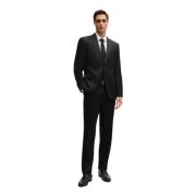 Klassieke Wollen Jas Hugo Boss , Black , Heren