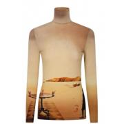 Luxe Woestijnprint Top voor Vrouwen Paco Rabanne , Beige , Dames