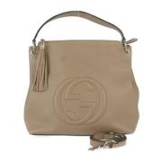 Pre-owned Leather gucci-bags Gucci Vintage , Beige , Dames