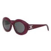 Triomphe Rood Frame Grijs Lens Zonnebril Celine , Red , Dames