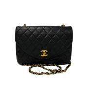 Pre-owned Leather chanel-bags Chanel Vintage , Black , Dames