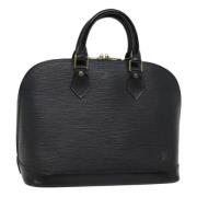 Pre-owned Leather handbags Louis Vuitton Vintage , Black , Dames