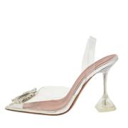 Pre-owned Fabric heels Amina Muaddi Pre-owned , Beige , Dames