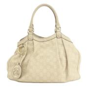 Pre-owned Leather gucci-bags Gucci Vintage , Beige , Dames