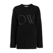 Zwart Wit Oversize Modieuze Shirt Off White , Black , Dames