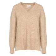 Beige Kasjmier Alpaca Katoen Trui Vrouw Kangra , Beige , Dames