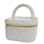 Pre-owned Leather chanel-bags Chanel Vintage , White , Dames