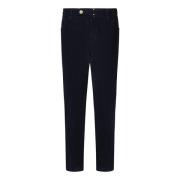 Blauwe Slim-Fit Katoen-Kasjmier Broek Incotex , Blue , Heren