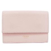 Pre-owned Leather wallets Celine Vintage , Pink , Dames