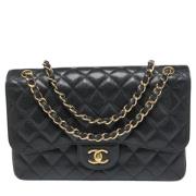 Pre-owned Leather chanel-bags Chanel Vintage , Black , Dames