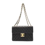 Pre-owned Leather shoulder-bags Chanel Vintage , Black , Dames