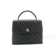 Pre-owned Leather chanel-bags Chanel Vintage , Black , Dames