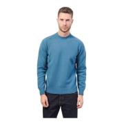 Blauwe Alpaca Cashmere Trui Gran Sasso , Blue , Heren