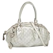 Pre-owned Leather gucci-bags Gucci Vintage , Gray , Dames