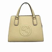 Pre-owned Leather handbags Gucci Vintage , Beige , Dames