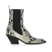 Python Leren Laarzen met Vierkante Neus Khaite , Beige , Dames