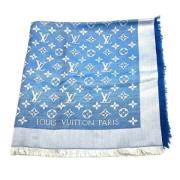 Pre-owned Silk scarves Louis Vuitton Vintage , Blue , Dames