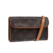 Pre-owned Canvas clutches Louis Vuitton Vintage , Brown , Dames