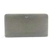 Pre-owned Leather wallets Celine Vintage , Gray , Dames