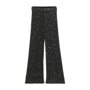 Zwart Zilver Broek Ermanno Scervino , Black , Dames