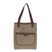 Pre-owned Canvas totes Gucci Vintage , Beige , Dames