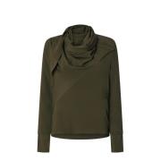 Groene Gedrapeerde Hals Zijden Top Pinko , Green , Dames