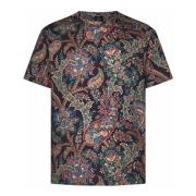 Bloemen Paisley Print Crewneck T-shirt Etro , Multicolor , Heren