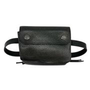 Pre-owned Leather shoulder-bags Hermès Vintage , Black , Dames