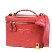 Pre-owned Leather clutches Chanel Vintage , Red , Dames