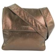 Pre-owned Leather chanel-bags Chanel Vintage , Brown , Dames