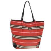 Pre-owned Canvas totes Burberry Vintage , Red , Dames