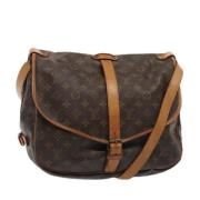 Pre-owned Canvas louis-vuitton-bags Louis Vuitton Vintage , Brown , Da...