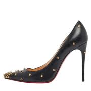 Pre-owned Leather heels Christian Louboutin Pre-owned , Black , Dames