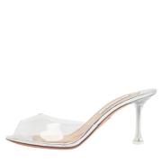 Pre-owned Fabric mules Aquazzura Pre-owned , White , Dames