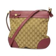 Pre-owned Canvas gucci-bags Gucci Vintage , Beige , Dames