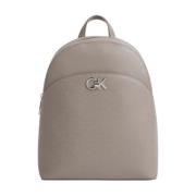 Dames Dome Rugzak met Re-Lock Functie Calvin Klein , Gray , Dames